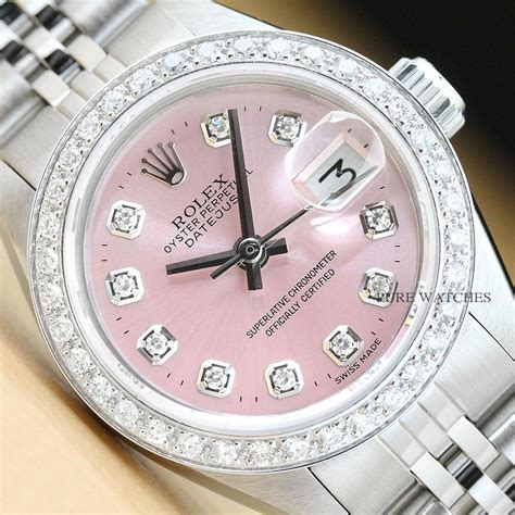 stainless steel rolex women's watch|rolex datejust 26mm diamond bezel.